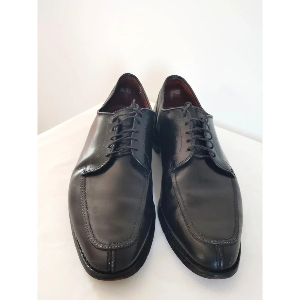 Allen Edmonds LaSalle Men 10.5D Black Leather Plain Toe Oxford Dress Shoes USA
